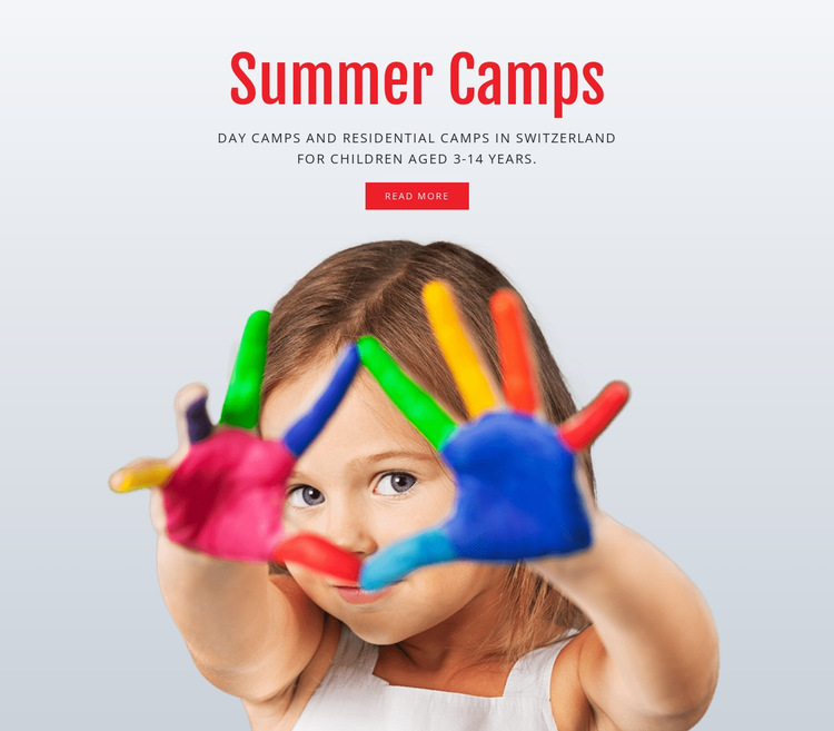 Education summer camps Website Builder Templates