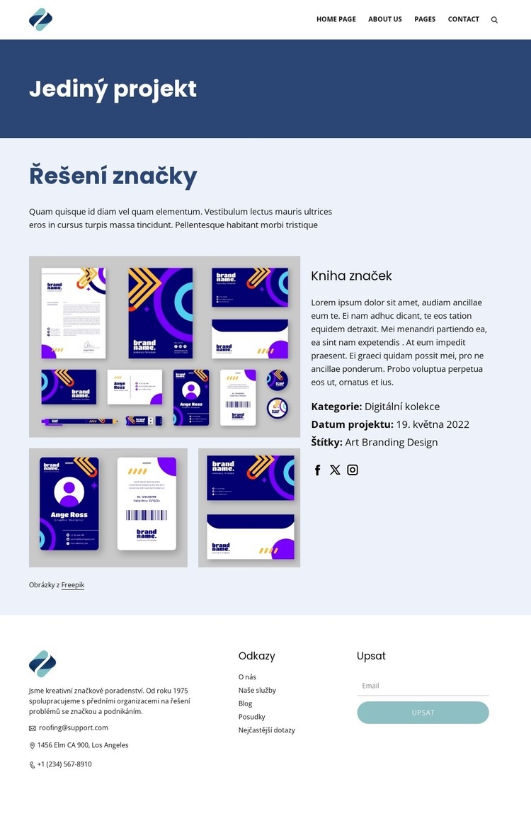 Řešení značky Šablona HTML