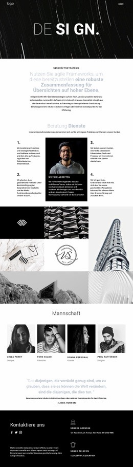 Das Beste Website-Design Für Design Und Kreative Kunst