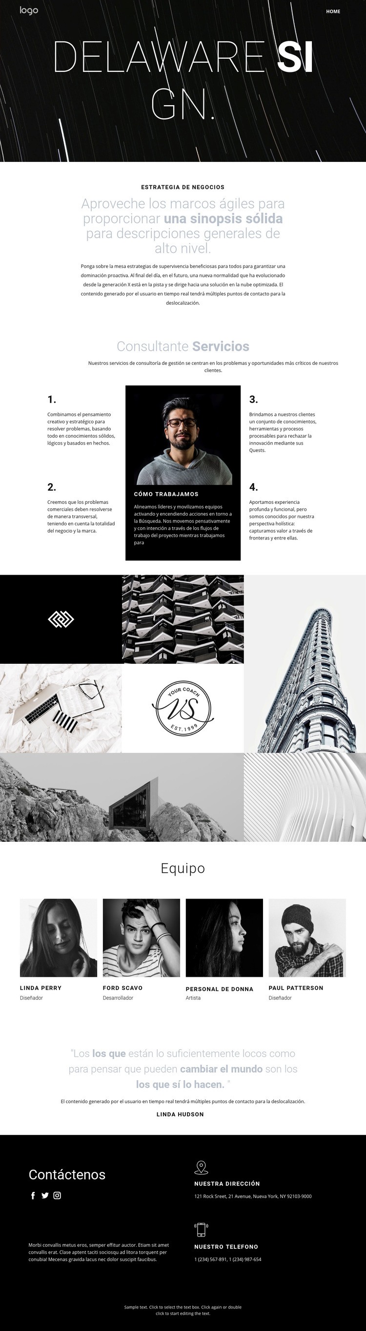 Diseño y arte creativo Diseño de páginas web