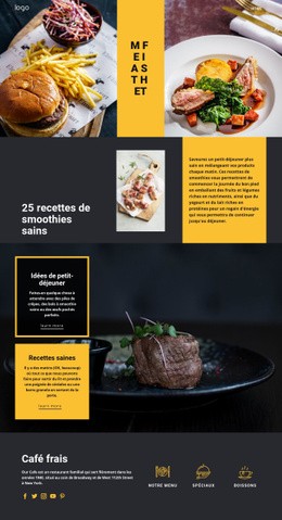 De Bonnes Recettes Pour De La Bonne Nourriture - Conception De Site Moderne