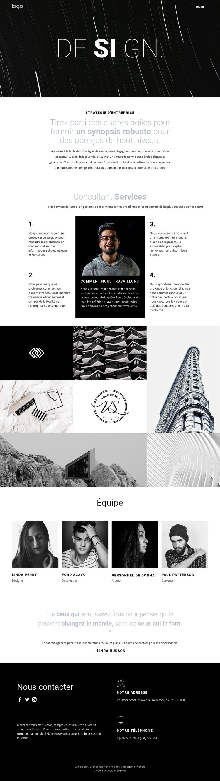 Design et art créatif Conception de site Web