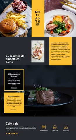 De Bonnes Recettes Pour De La Bonne Nourriture - HTML Web Page Builder