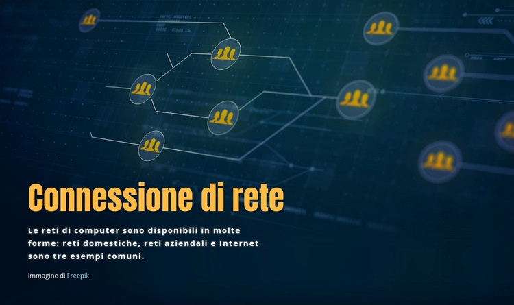 Connessione di rete Costruttore di siti web HTML