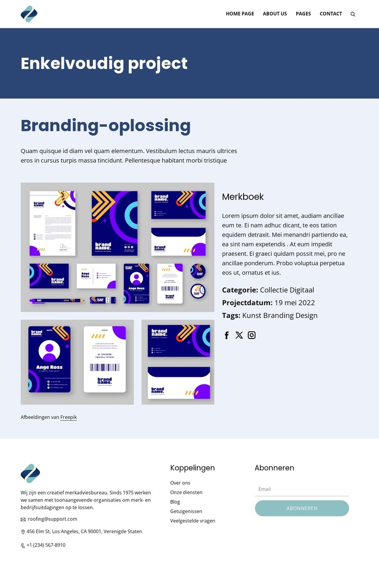 Branding-oplossing HTML-sjabloon