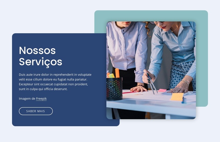 Uma lista dos nossos serviços Modelo de site