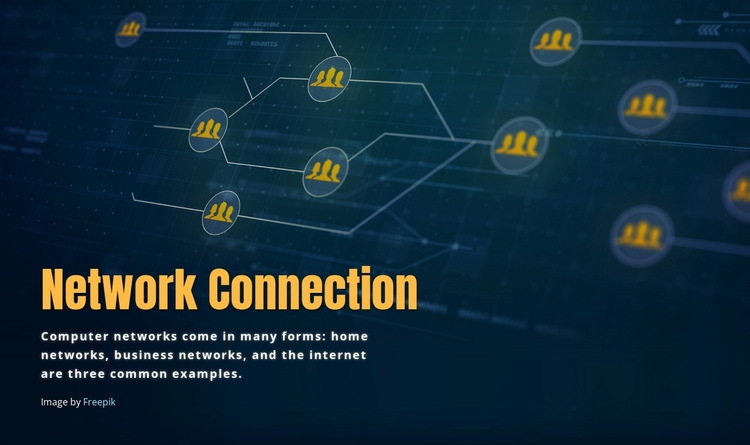 Network connection Website Builder Templates