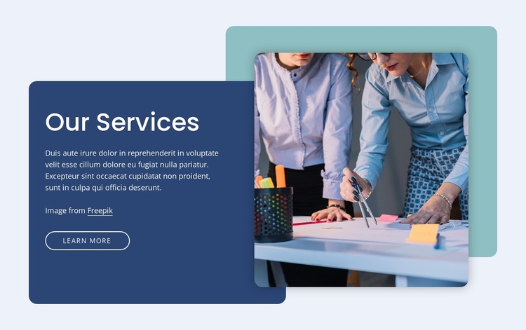 A listing of our services Website Design
