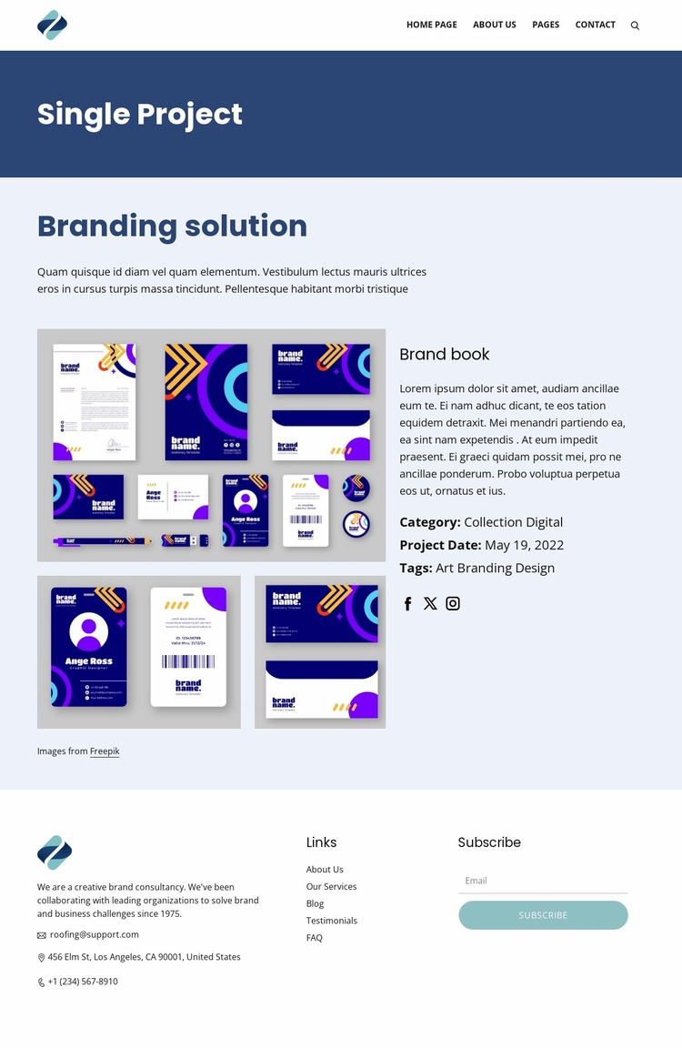 Branding solution Website Template