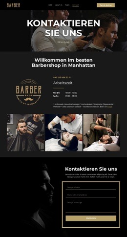 Kostenloser Website-Builder Für Kontaktieren Sie Unser Friseurteam