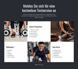Funktions- Und Gruppentraining – Einfache Website-Vorlage