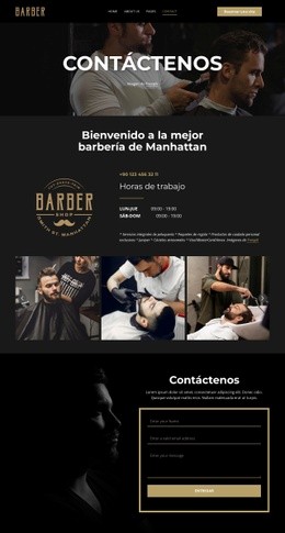 Contacta Con Nuestro Equipo De Barberos - HTML Creator