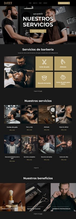 Servicios De Peluquería Premium - Diseño De Sitios Web Profesionales