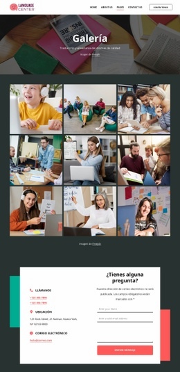 Language Center Gallery - Mejor Plantilla HTML5