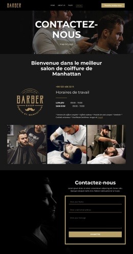 Contactez Notre Équipe De Barbiers - Conception De Sites Web Professionnels