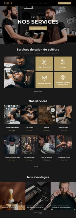 Services De Barbier Haut De Gamme - Conception De Sites Web Professionnels