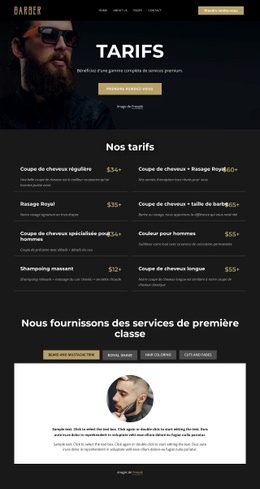 Liste De Prix Des Salons De Coiffure - HTML Template Generator