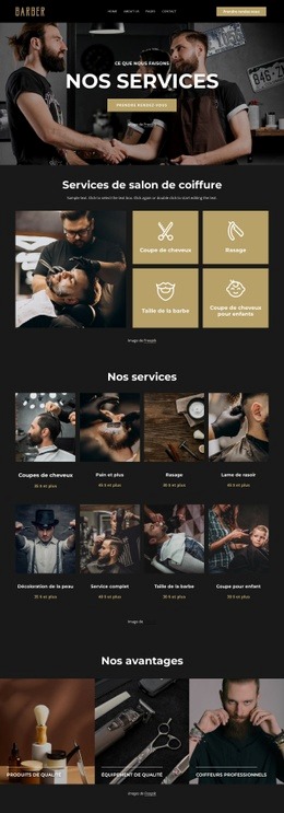 Services De Barbier Haut De Gamme #Html5-Template-Fr-Seo-One-Item-Suffix