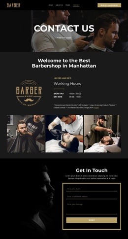 Contact Our Barber Team - Creative Multipurpose Html Code