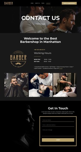 Contact Our Barber Team - HTML Creator