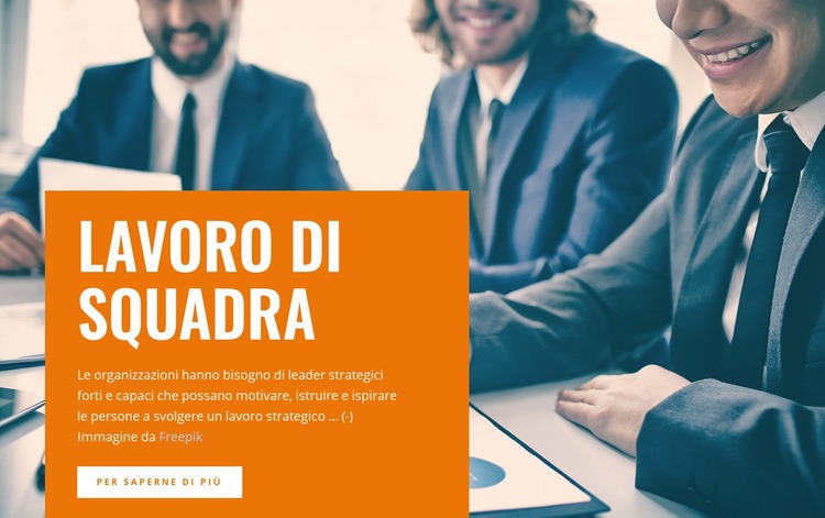 Ottimo lavoro di squadra Modelli di Website Builder