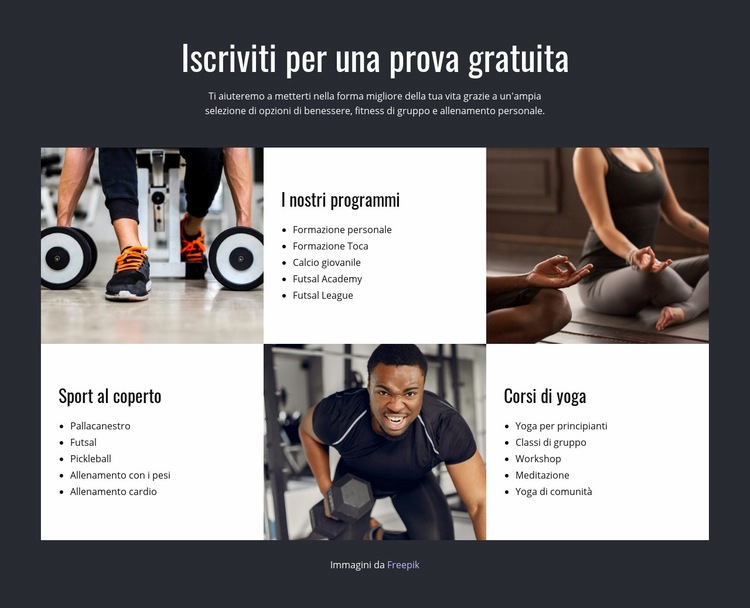 Formazione funzionale e di gruppo Modelli di Website Builder