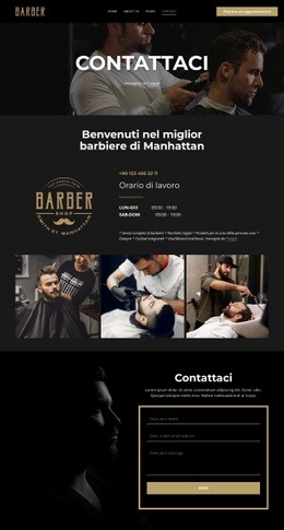 Contatta Il Nostro Team Di Barbieri: Modello Di Modello Di Pagina Web