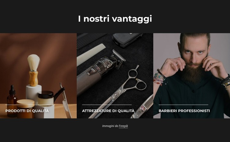 Vantaggi del barbiere Modello CSS