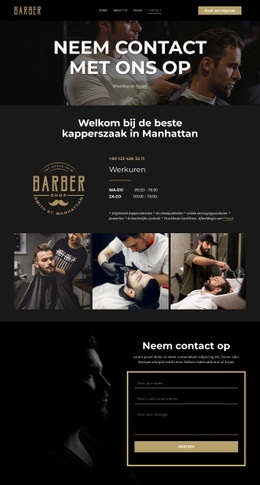 Neem Contact Op Met Ons Kappersteam - HTML Creator