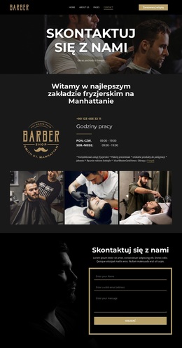 Najbardziej Kreatywny Motyw WordPress Dla Skontaktuj Się Z Naszym Zespołem Barberów