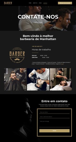 Entre Em Contato Com Nossa Equipe De Barbeiros - Modelo HTML5 Responsivo