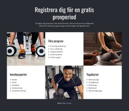 Webbdesign För Funktionell Och Gruppträning