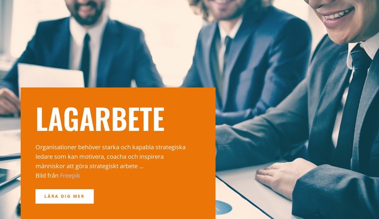 Bra lagarbete WordPress -tema