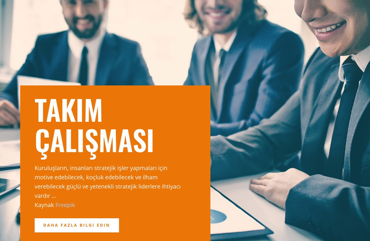 Harika ekip çalışması HTML Şablonu