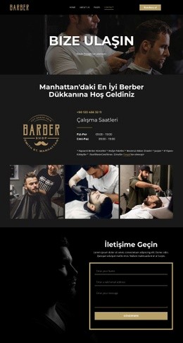 Berber Ekibimizle Iletişime Geçin - HTML Creator