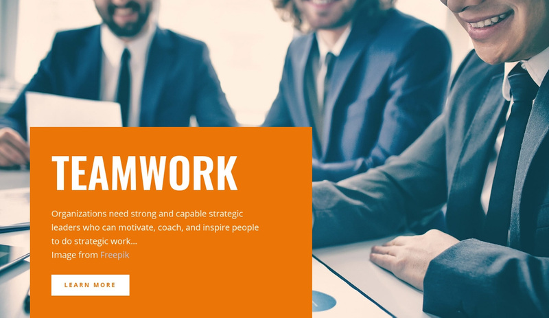 Great teamwork Web Page Design