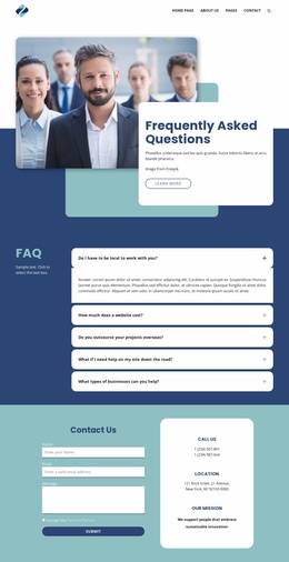 Creative Studio Faqs - Professional Landing Page