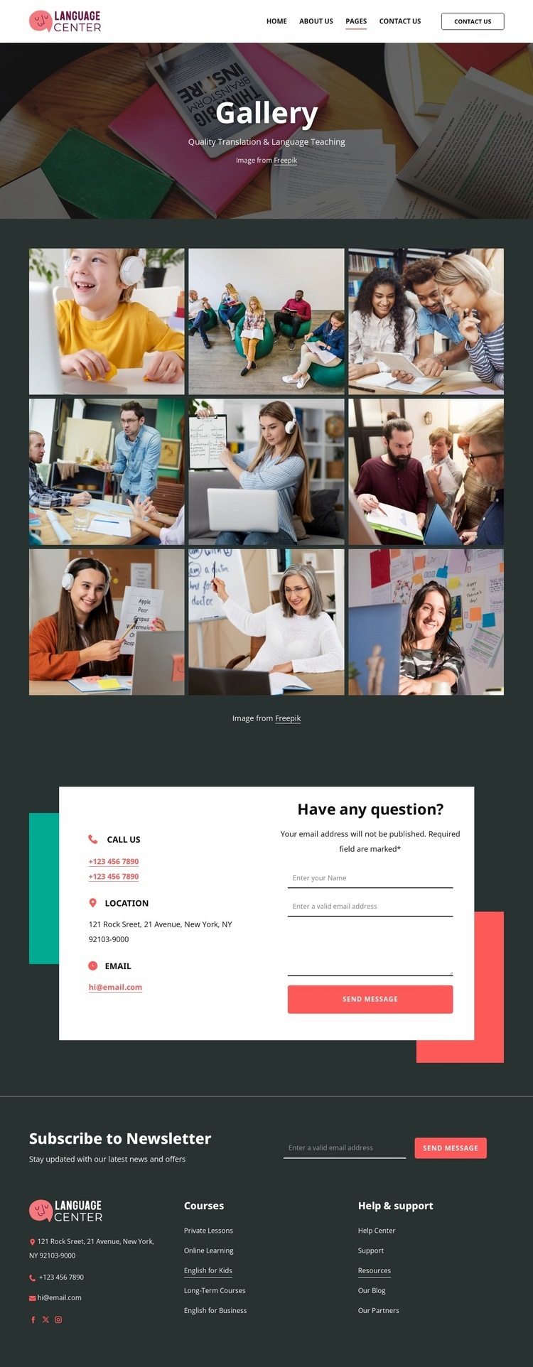 Language center gallery Wysiwyg Editor Html 