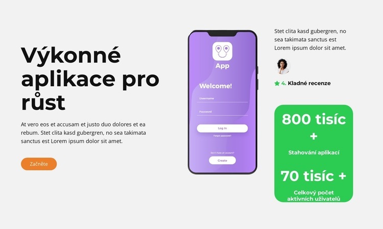 Vývoj inovativních aplikací Šablona HTML