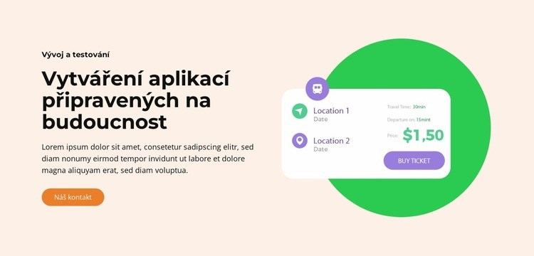 Vlastní mobilní aplikace Šablona
