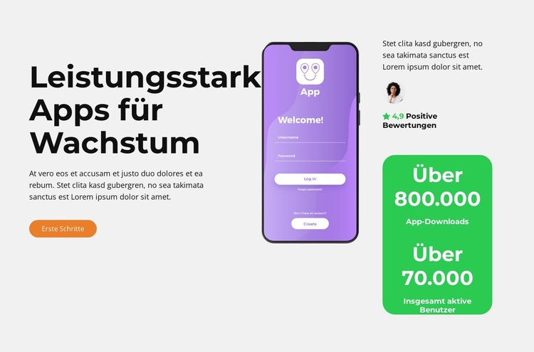 Innovative App-Entwicklung Website-Vorlage