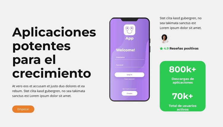 Desarrollo de aplicaciones innovadoras Plantilla de sitio web