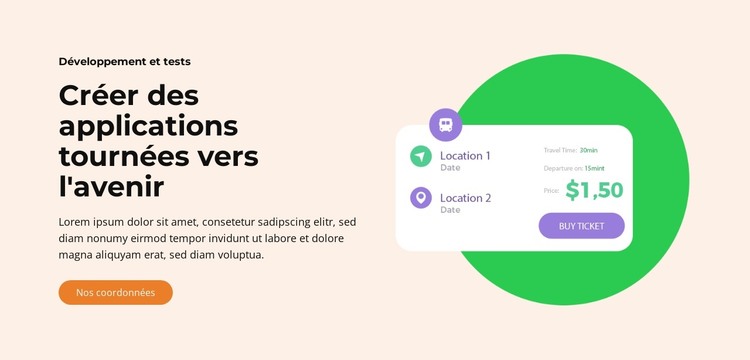 Application mobile personnalisée Modèle HTML