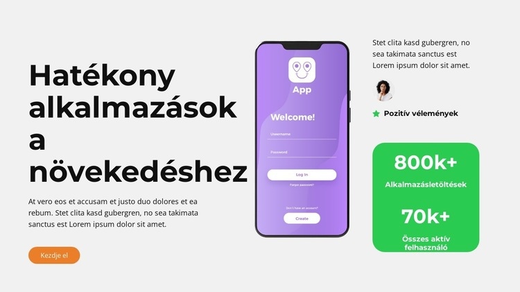 Innovatív alkalmazásfejlesztés Weboldal sablon
