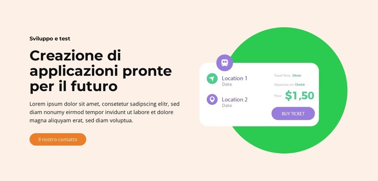 App mobile personalizzata Modello HTML