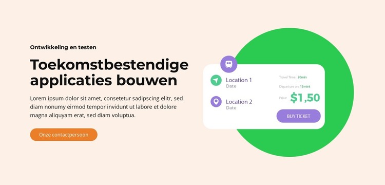 Aangepaste mobiele app HTML-sjabloon