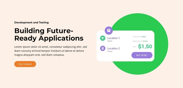 Custom Mobile App One Page Template