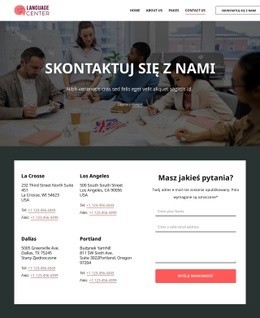 Strona Kontaktowa Centrum Językowego – Szablon HTML