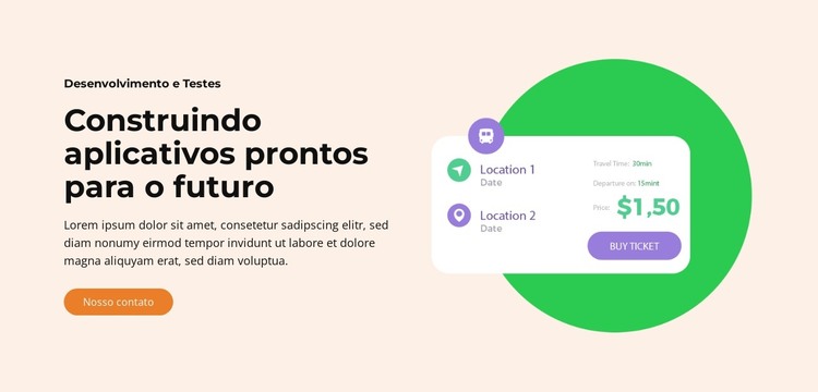 Aplicativo móvel personalizado Modelo HTML