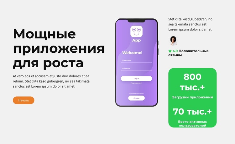 Разработка инновационных приложений Шаблон веб-сайта